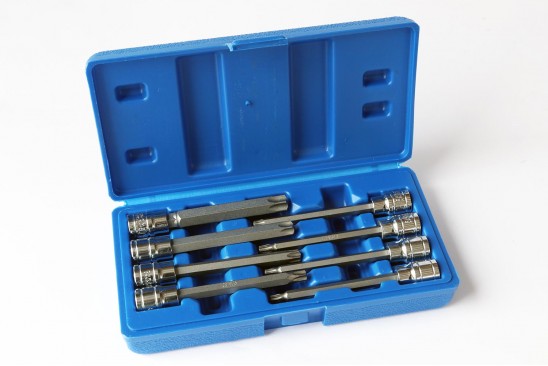 Torx doppenset met boring 3/8" 8-delig